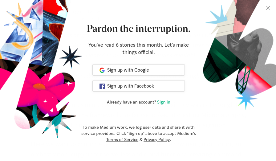 medium home page